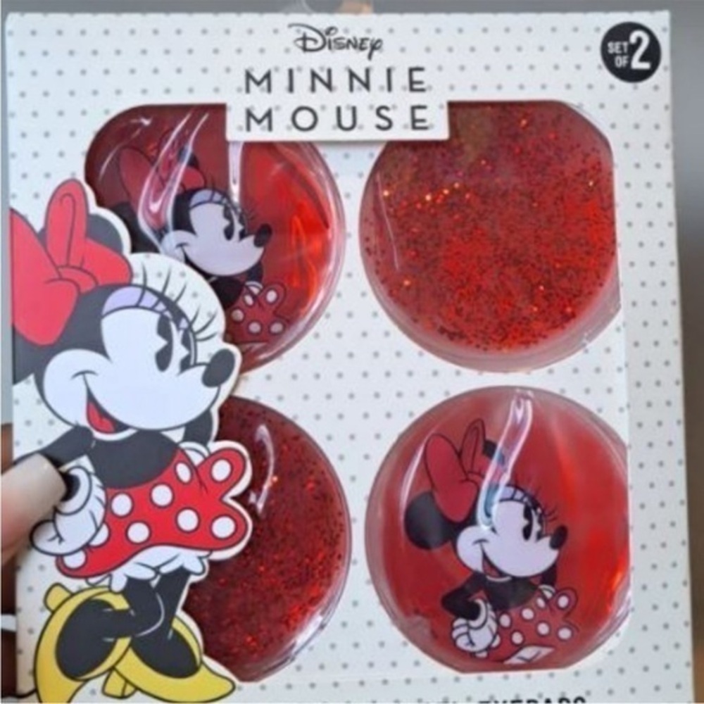 DISNEY MINNIE Mouse REUSABLE GEL Cooling EYE Pads, Set of 4